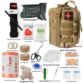 First Aid Kit Manufacturer - Multifunctional Tactical Manual Survival Tool Set for Camping & Wilderness Emergency
