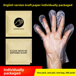 Disposable Safety Gloves Manufacturer - PE with Thickened Kraft Paper Film for Food Catering Salon & Hair