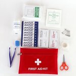 First Aid Kit Manufacturer - Custom Waterproof Emergency Mini with Supplies for Car Family Travel Red Pouch
