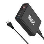 GaN Charger - AilesTecca 200W 6-Port EU US AU PD QC3.0 for Mobile Laptop