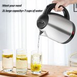 Electric Kettle - AilesTecca 2L Stainless Steel BPA Free Auto Shut-Off Fast Boil