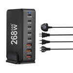 GaN Charger - AilesTecca 268W Desktop Multiple Devices Phone Charging Accessories