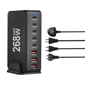 GaN Charger - AilesTecca 268W Desktop Multiple Devices Phone Charging Accessories