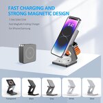 Wireless Charger - AilesTecca 3 in 1 Magnetic ABS Cargador Inalambrico