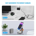 Wireless Charger - AilesTecca 3 in 1 Magnetic ABS Cargador Inalambrico