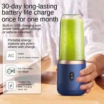 Portable Blender - AilesTecca 6 Blades USB Charging Fruit Juicer Two Cups