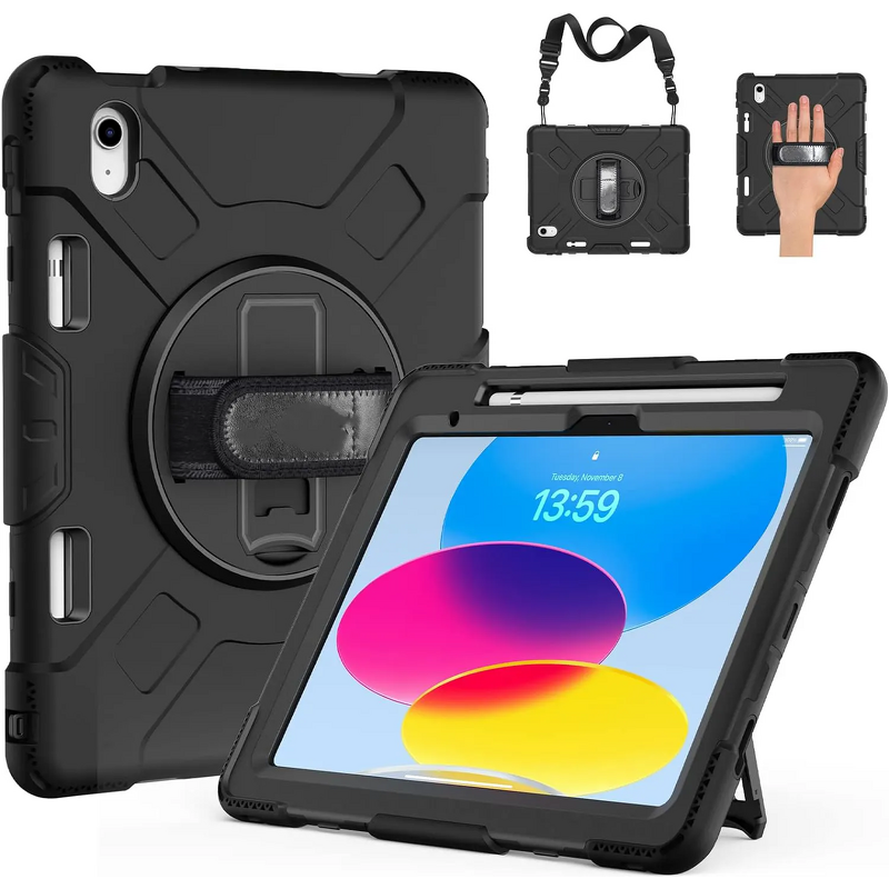 Tablet Case - AilesTecca for iPad 10th Gen Air4/Air5 Pencil Holder Shockproof