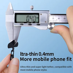 Phone Lanyard - AilesTecca Stainless Steel D-Ring Rope Shape Metal Clip Tether