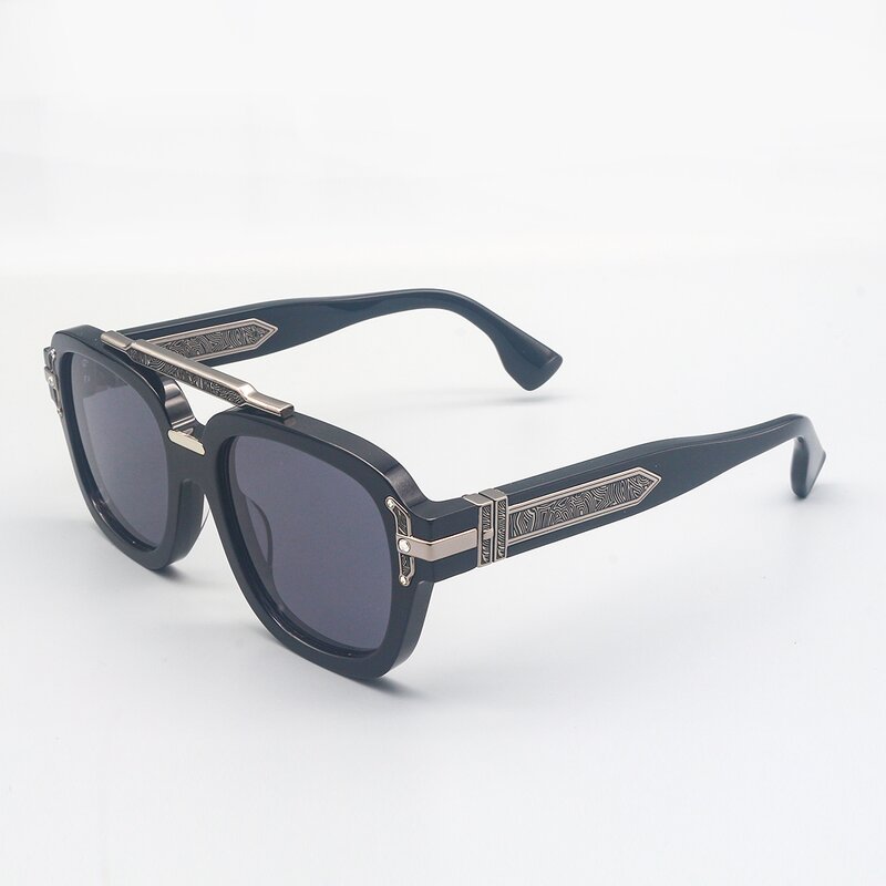 Sunglasses Manufacturer - 2025 Vintage Small Metal Orange Titanium UV400 for Men