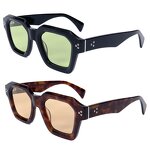 Sunglasses Manufacturer - Vintage Rectangle Thick Colorful Square Frame UV400 for Men
