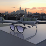 Sunglasses Manufacturer - Vintage Rectangle Acetate Gold Orange Polarized UV400 Men