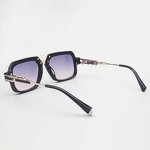 Sunglasses Manufacturer - Retro Rectangle Gradient Blue Metal UV400 for Men