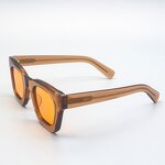 Sunglasses Manufacturer - Vintage Acetate Eye Armor Colored Amber UV400 Unisex