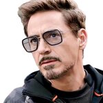 Sunglasses Manufacturer - 2025 Avengers Steampunk Red Square Mirror Lenses