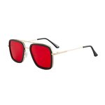 Sunglasses Manufacturer - 2025 Avengers Steampunk Red Square Mirror Lenses