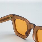 Sunglasses Manufacturer - Vintage Acetate Eye Armor Colored Amber UV400 Unisex