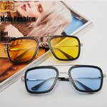 Sunglasses Manufacturer - 2025 Avengers Steampunk Red Square Mirror Lenses