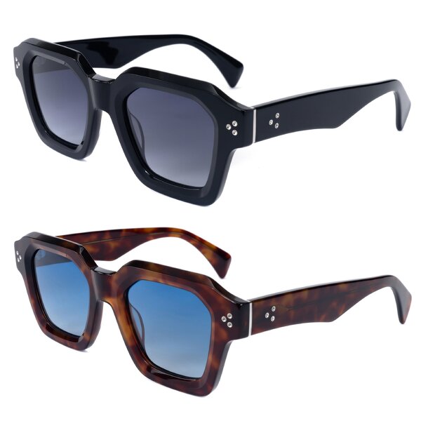 Sunglasses Manufacturer - Vintage Rectangle Thick Colorful Square Frame UV400 for Men