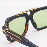 Sunglasses Manufacturer - Punk Small Square Titanium UV400 Acetate Lenses for Men
