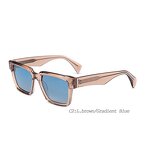 Sunglasses Manufacturer - Vintage Square Acetate Tea Black Polarized UV400 for Men
