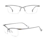 Optical Glasses Manufacturer - Titanium Semi-Rimless Square 185757 for Mens Business