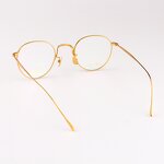 Optical Frame Manufacturer - Gold Metal Titanium Solid for Diamond Face Shape