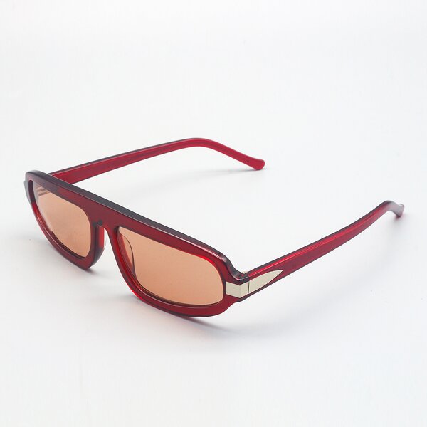 Sunglasses Manufacturer - Motech 2025 Retro Rectangle PC Red Polarized UV400 Custom