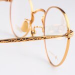 Optical Frame Manufacturer - Gold Metal Titanium Solid for Diamond Face Shape