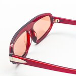 Sunglasses Manufacturer - Motech 2025 Retro Rectangle PC Red Polarized UV400 Custom