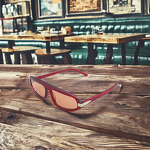 Sunglasses Manufacturer - Motech 2025 Retro Rectangle PC Red Polarized UV400 Custom