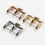 Watch Clasp Manufacturer - Factory Price Metal Buckles 16mm 18mm 20mm Silvery Golden Rose Gold Stainless Steel Pin