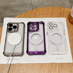 Phone Case Manufacturer - Luxury Four Corners Shockproof Transparent for iPhone 15 Pro Max with Camera Lens Protector