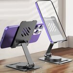 Phone Stand Manufacturer - Metal Aluminum Alloy Rotatable Desktop Foldable Lazy Frame for iPhone 17 Pro Max Tablet
