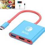 USB Hub Manufacturer - Wholesale Three-in-One USB Expansion 4 Ports Type-C for Nintendo Switch Tablet