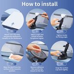 Starlink Mount Manufacturer - Newly Upgraded 2026 Car Mount Dashboard Portable with Sticky Suction Cup Base Stable