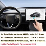 Screen Protector Manufacturer - 15.4" and 8" Tempered Glass for Tesla Model Y 3 Standard with Applicator Tool