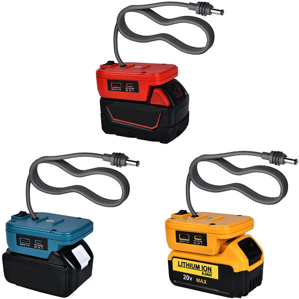 Battery Adapter Manufacturer - Newest 2026 18V Power Tool 18AWG Cable High Output DIY Converter for Starlink Mini for Makita Milwaukee Dewalt