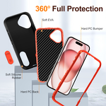 Phone Case Manufacturer - 3in1 Full-body Protection Dustproof Shockproof Rugged for iPhone 16 Pro Max with Kickstand
