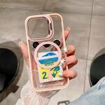 Phone Case Manufacturer - Newest Lens Stand Bracket Magnetic Clear with Lens Film Shockproof for iPhone 17 16 15 14 13 12 Pro Max