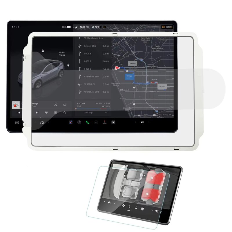 Screen Protector Manufacturer - Anti-Fingerprint 9H Clear Tempered Glass for Tesla Model Y Juniper 2025 2026 Model 3 Highland