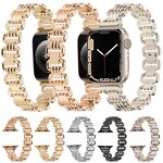 Watch Band Manufacturer - Women Metal Strap for Apple Watch 46mm 42mm 49mm 41mm 45mm 44/40mm 11 10 9 8 7 SE 6 5 Ultra