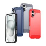 Phone Case Manufacturer - Soft TPU Carbon Fiber Cover for iPhone 16 Pro Max Shockproof