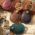 AirTag Case Manufacturer - New Design 2025 Handmade Retro Genuine Leather Holder with Keychain Protective