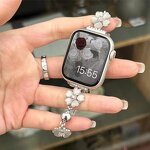 Watch Strap Manufacturer - High Quality Five Color Flower Opal Zinc Alloy Women's Chain for Apple Watch S10