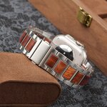 Watch Band Manufacturer - Wooden Stainless Steel Sandalwood for Apple Watch Series 11 10 8 Ultra 3 49mm 46mm 40mm 44mm
