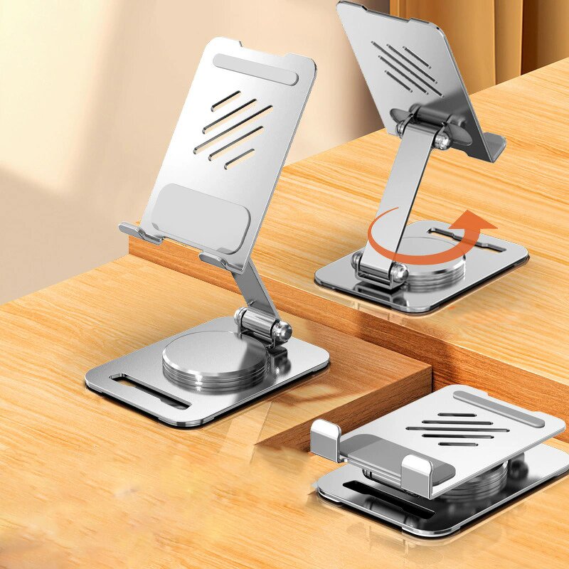 Phone Stand Manufacturer - Metal Aluminum Alloy Rotatable Desktop Foldable Lazy Frame for iPhone 17 Pro Max Tablet