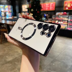 Phone Case Manufacturer - Newest Plating Magnetic Wireless Charge for Samsung S26 Ultra S26 Plus Clear Lens Protection