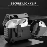 AirPods Case Manufacturer - 2in1 Wireless Charging Armor Security Lock with Keychain for Apple Airpods Pro 3