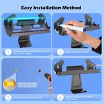 Wall Mount Manufacturer - Updated Metal Space-Saving Organizer with Protective Foam Strip Design Stand for Nintendo Switch 2 OLED