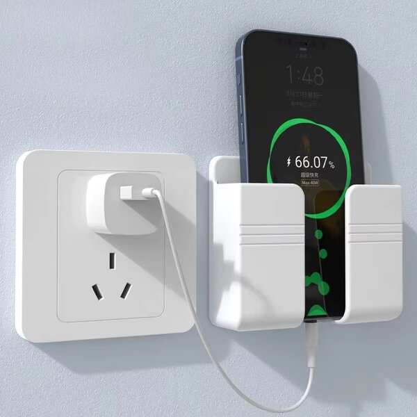 Phone Holder Manufacturer - Hot Selling Wall Mount Plug Charging Stand for iPhone 17 Air Conditioner TV Remote Control Storage
